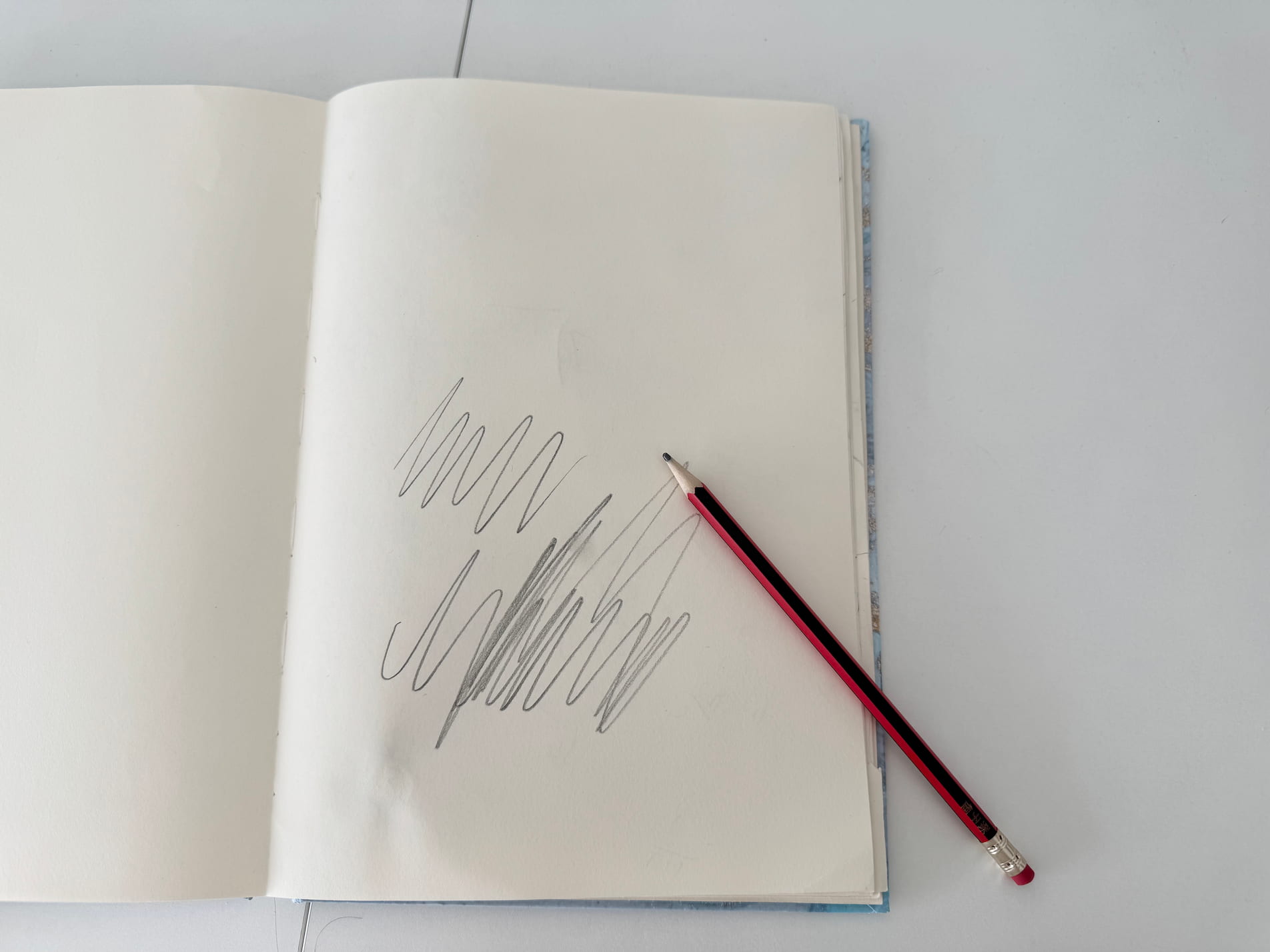 The sound of a pencil drawing on paper