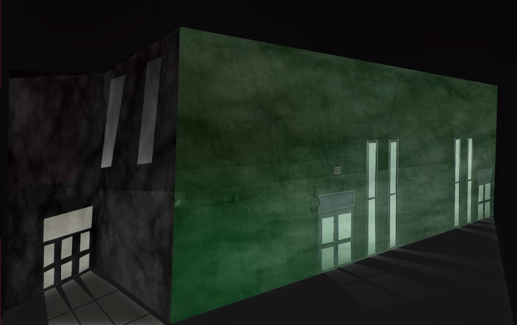 Since this projection represents the plant element, I added a low-opacity green solid layer and applied a four-colour gradient. I changed the gradient colours at each keyframe to create a shifting, evolving colour effect.