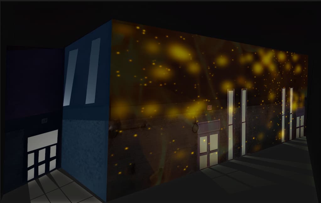 To make it more dynamic, I created larger fire particles with CC Particle World and added Gaussian Blur to make them glow more like real flame. I also applied Turbulent Displacement to twist and bend the movement, making the flames rise in a more natural way.